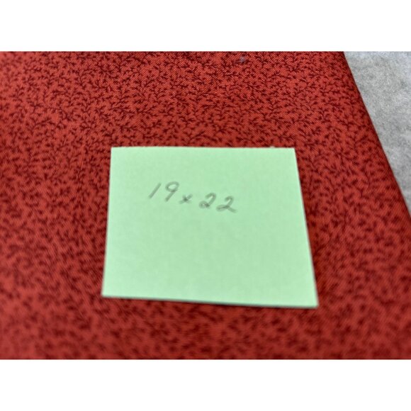 Red & Black Cotton Quilting Fabric with Subtle Leaf Print 19" x 22" - Picture 5 of 6